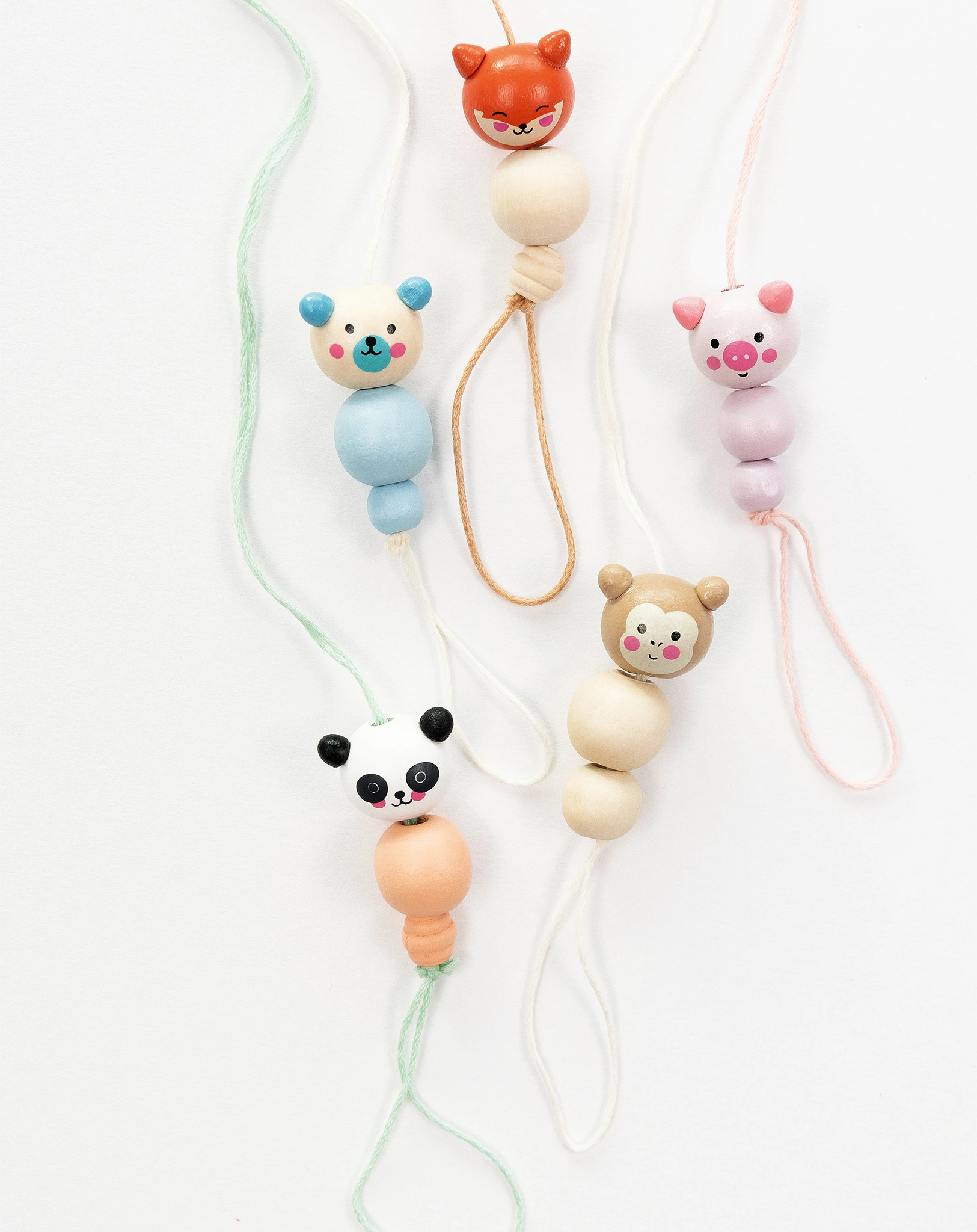 Holzperlen CUTE ANIMALS 10-teilig