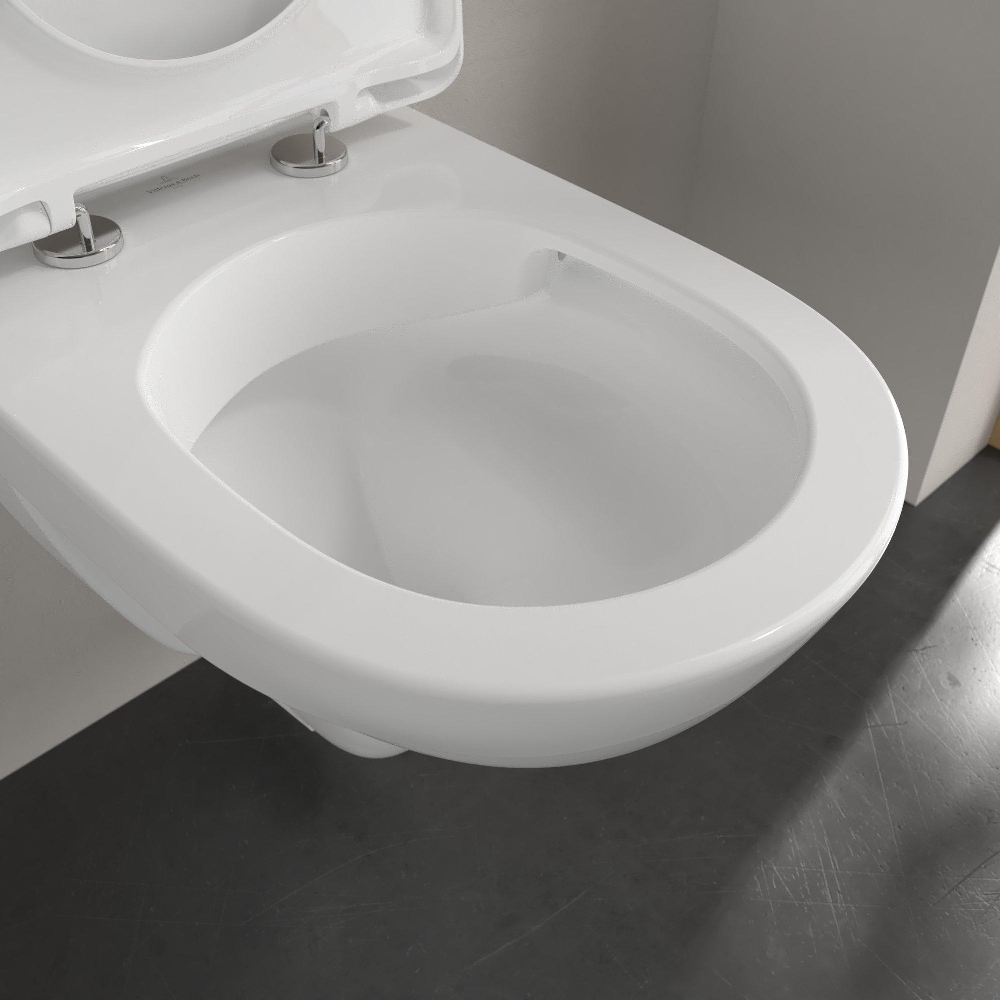 Villeroy & Boch O.novo compact randloos toilet CeramicPlus wit glans