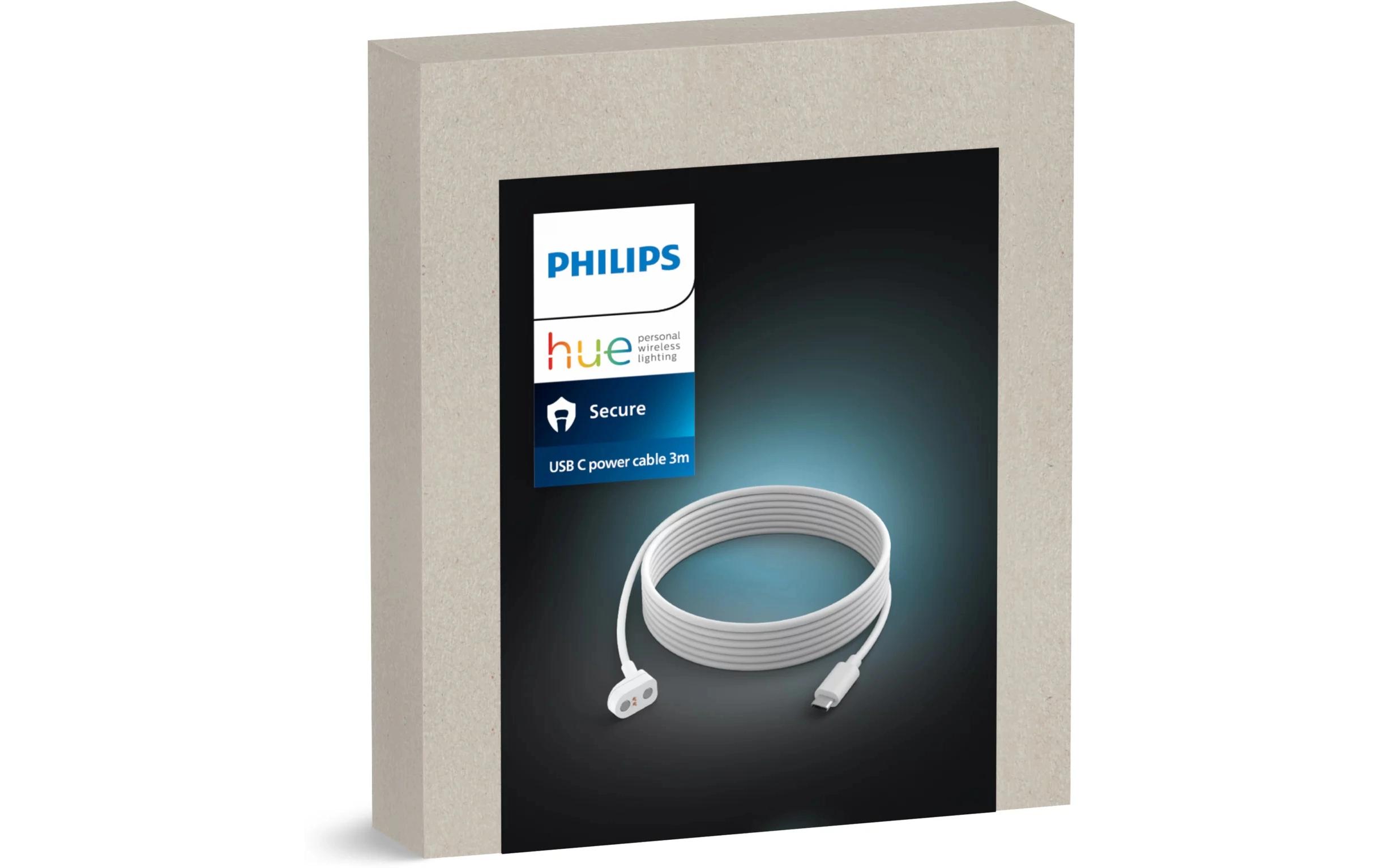USB-C-Netzkabel, 3 m, WeissNetzkabel für Hue Secure Kamera