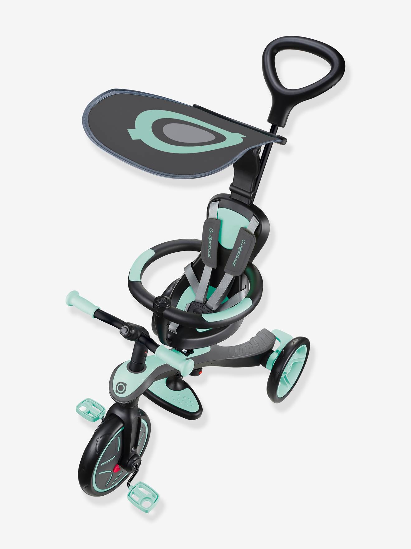 Triciclo GLOPBER 3 em 1 Evolutionary, verde menta