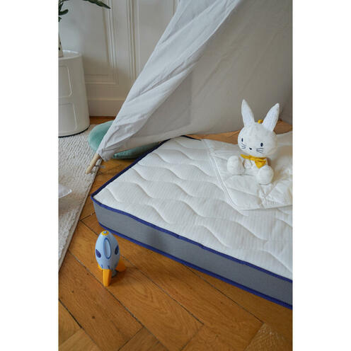 Matelas Dodolaine (face été/face hiver) 70x140 cm Blanc/Anthracite - MON P'TIT DODO