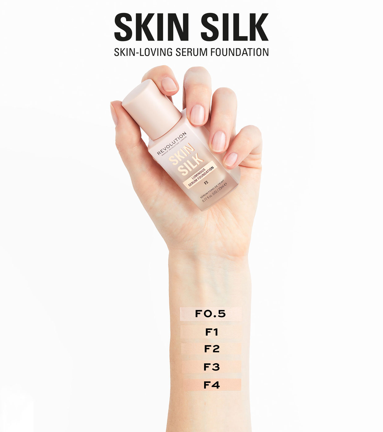 Revolution - Base de maquiagem Skin Silk Serum Foundation - F1