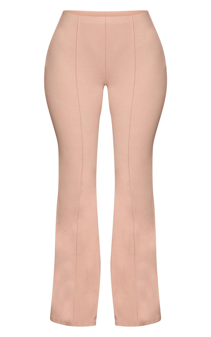 Sable Pantalon Droit À Détail De Couture Frontale Petite