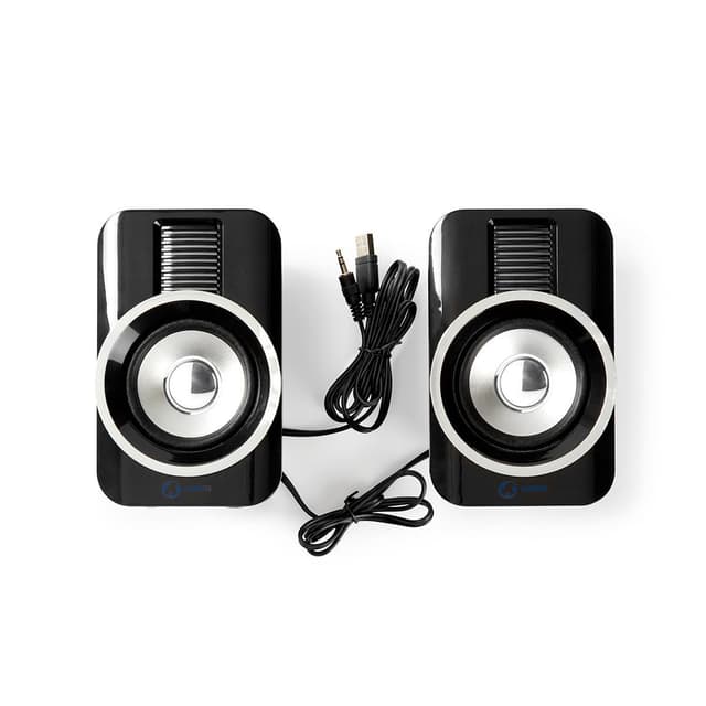 Nedis Gaming Højttaler | Højttalerkanaler: 2.0 | USB Drevet | 3.5 mm Hanstik | 30 W | RGB | Volumenkontrol