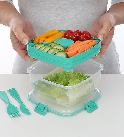 Sistema Madkasse m. Tilbeh?r - Salad - 1,1 L - Turkis