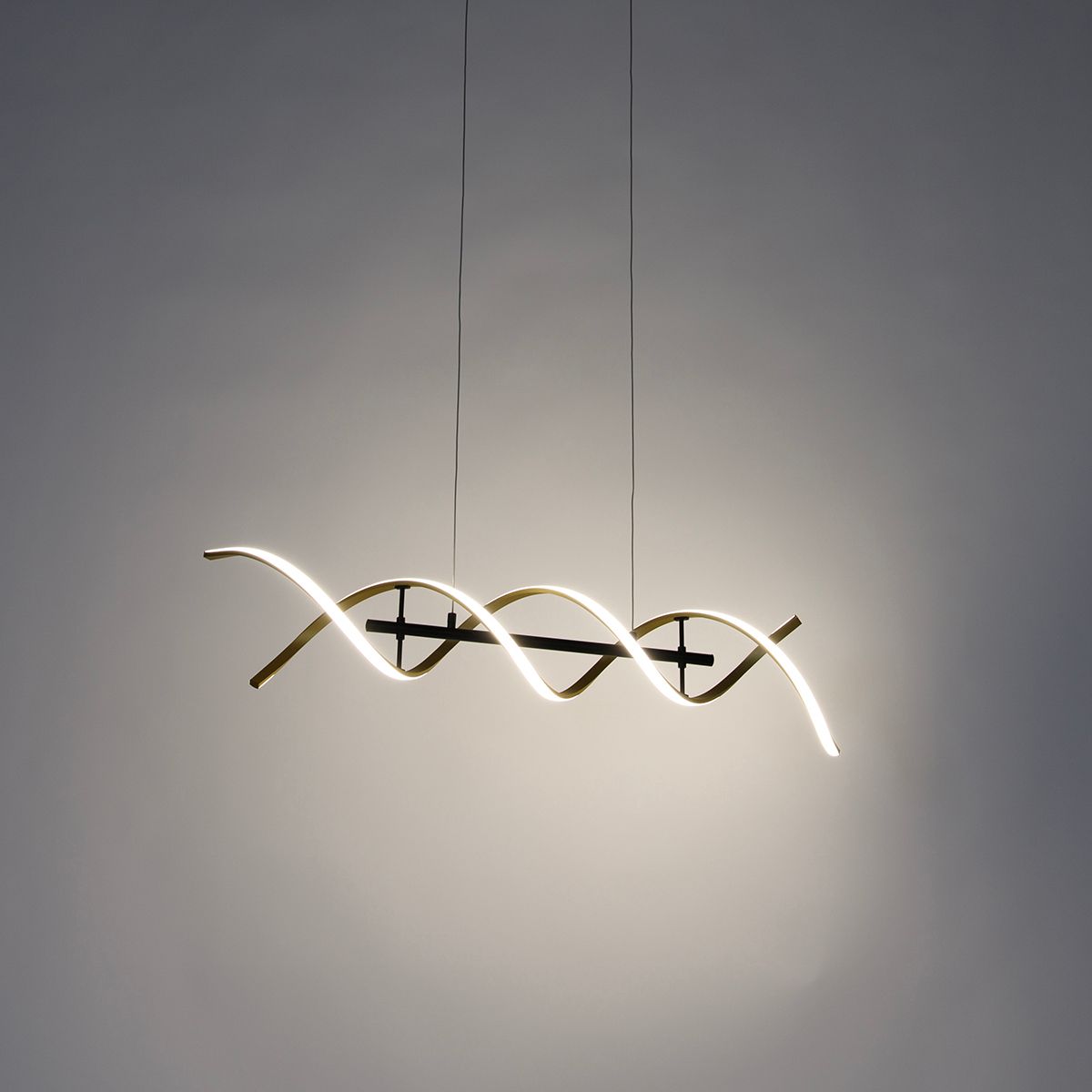 Hanglamp goud incl. LED 3-staps dimbaar in kelvin - Henk