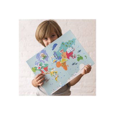 Apli Kids - Jeu magnétique Cartes du monde