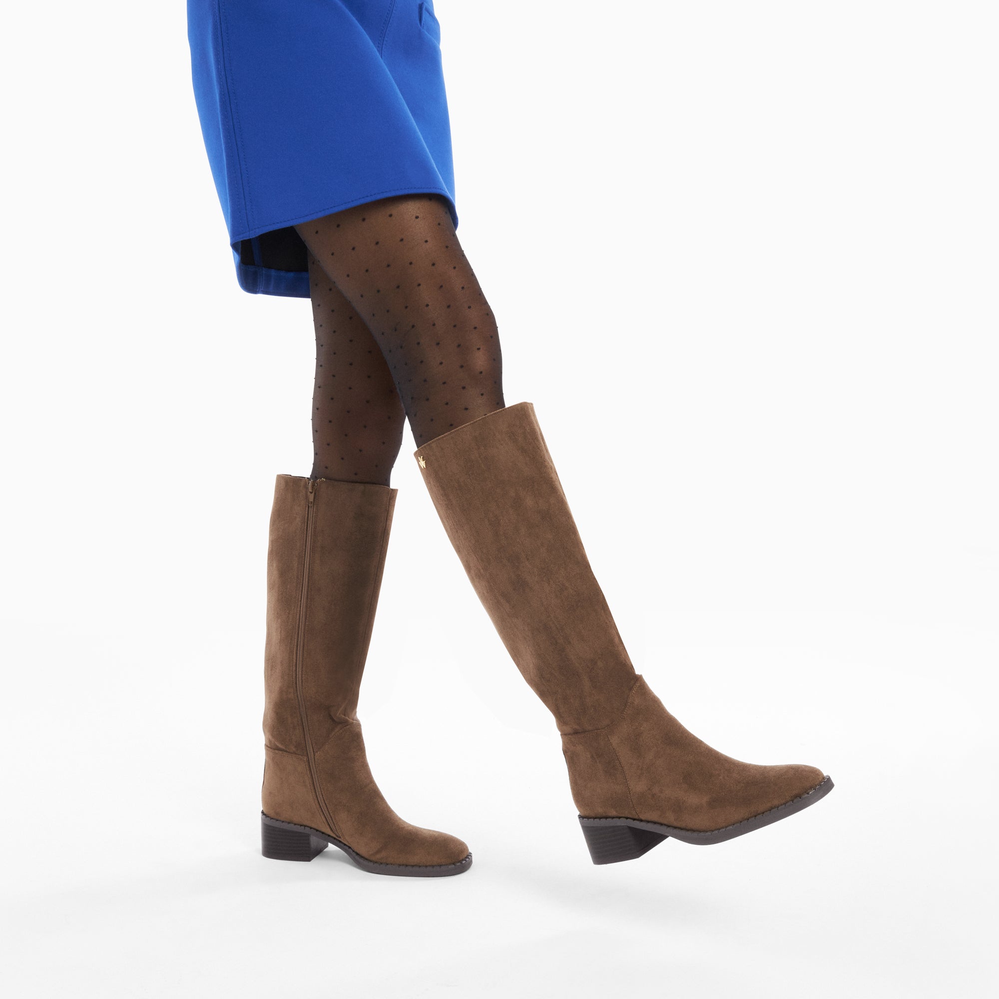 Bottes, Cuissardes-Bottes Irina taupe en suédine