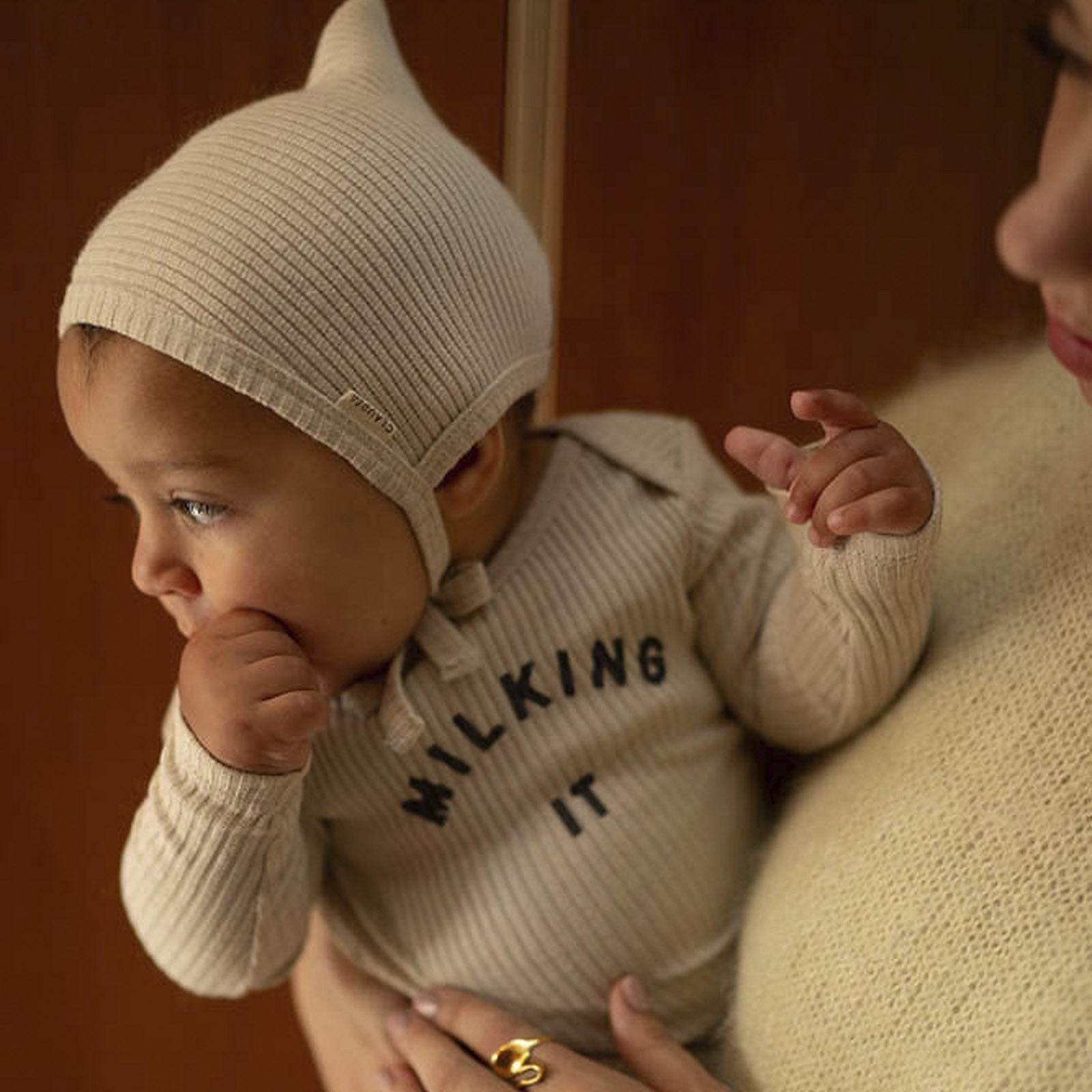 Baby Mütze Rib Oat