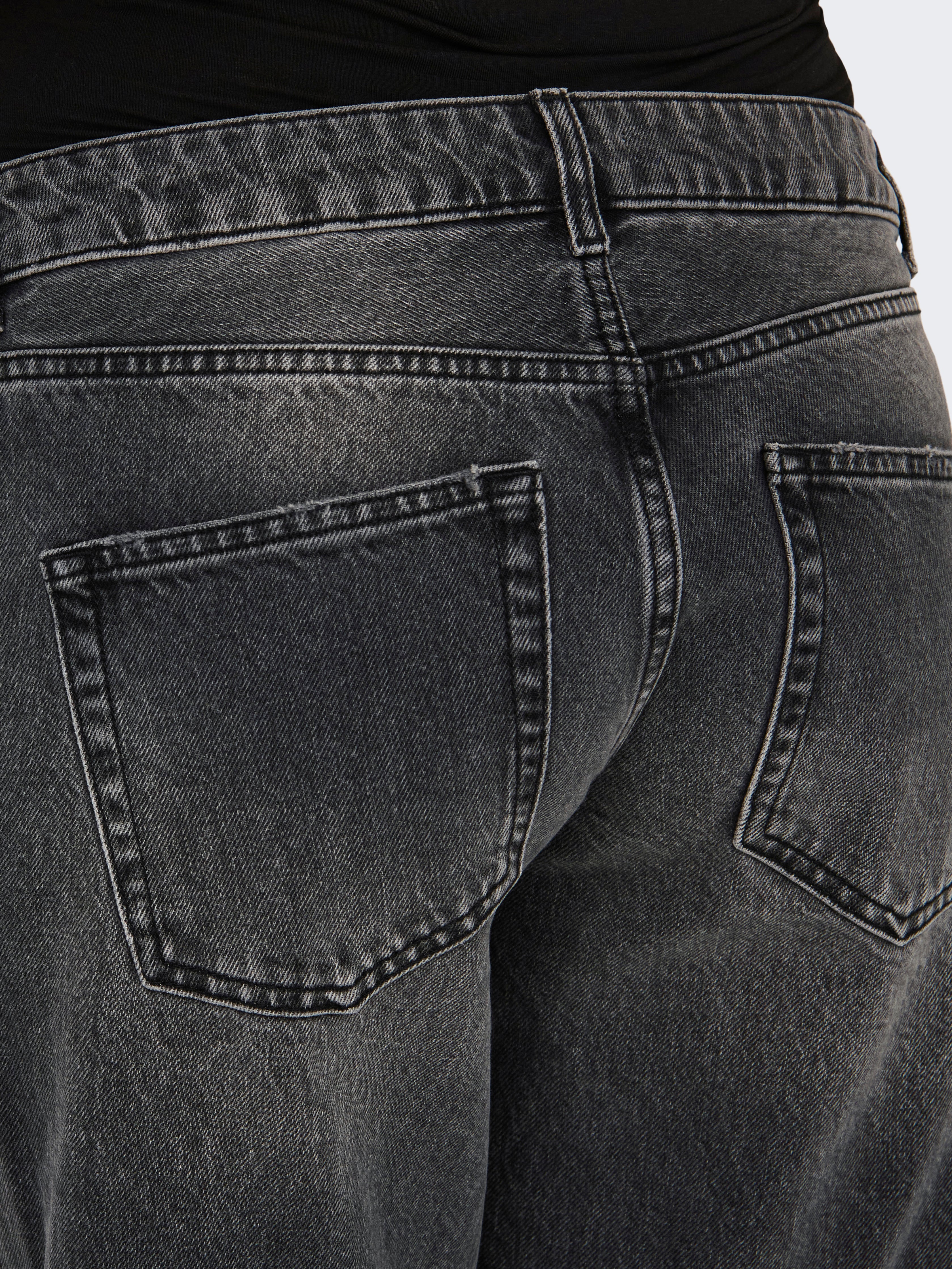 OLMSONIC Weiter Beinschnitt Jeans Washed Black