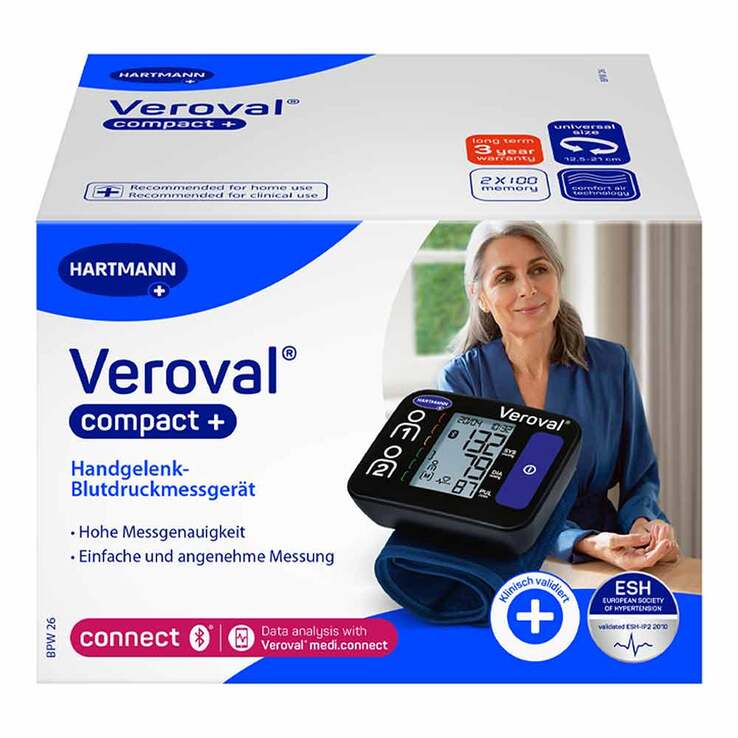Veroval® compact + Handgelenk-Blutdruckmessgerät, 1 St