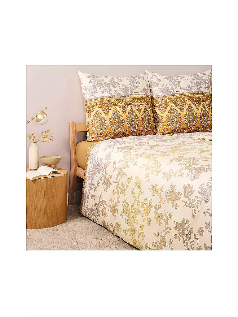 BASSETTI Satin Bettwäsche  AGRIGENTO 70x90cm/140x200cm Gelb gelb