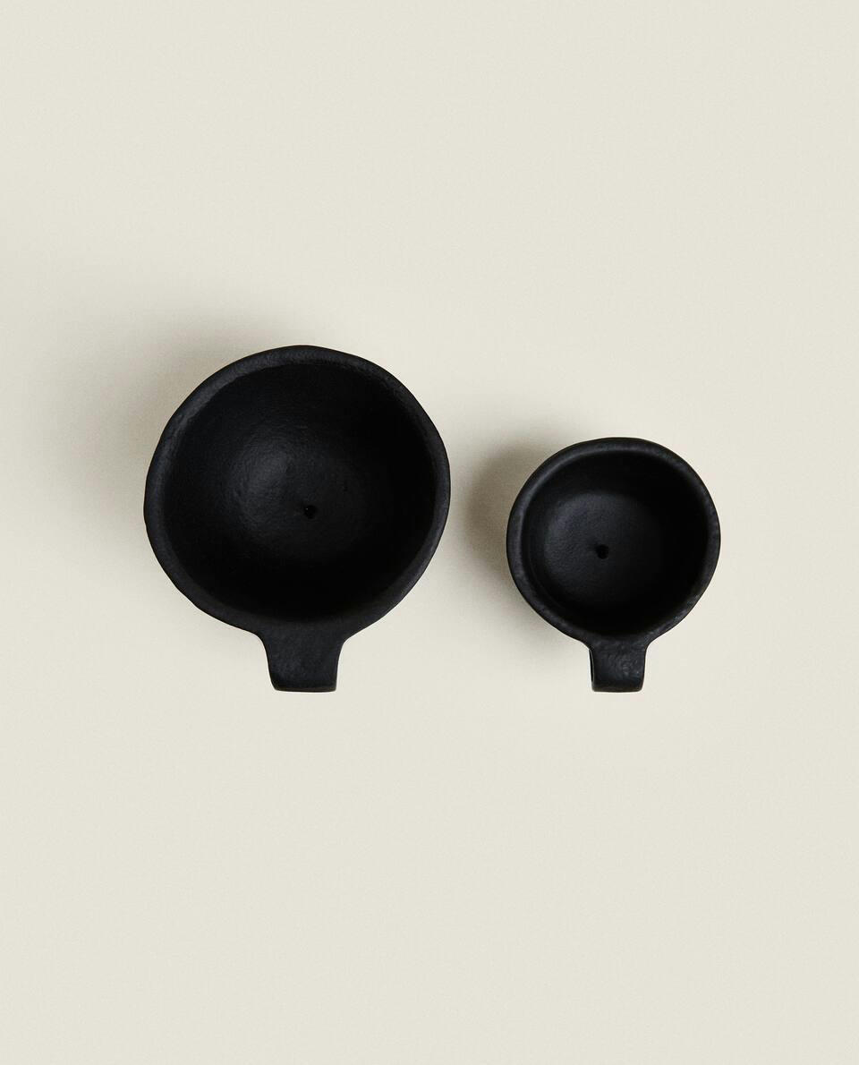 SUPORTE PARA VELA DE CHÁ PRETO METÁLICO