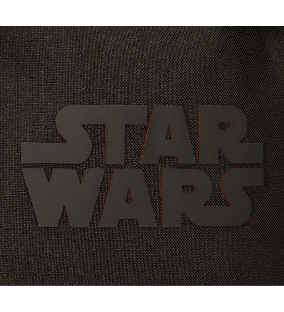 Mochila escolar Joumma Bags Star Wars Space Mission de 44 cm com compartimento para laptop e rodinhas, preta.