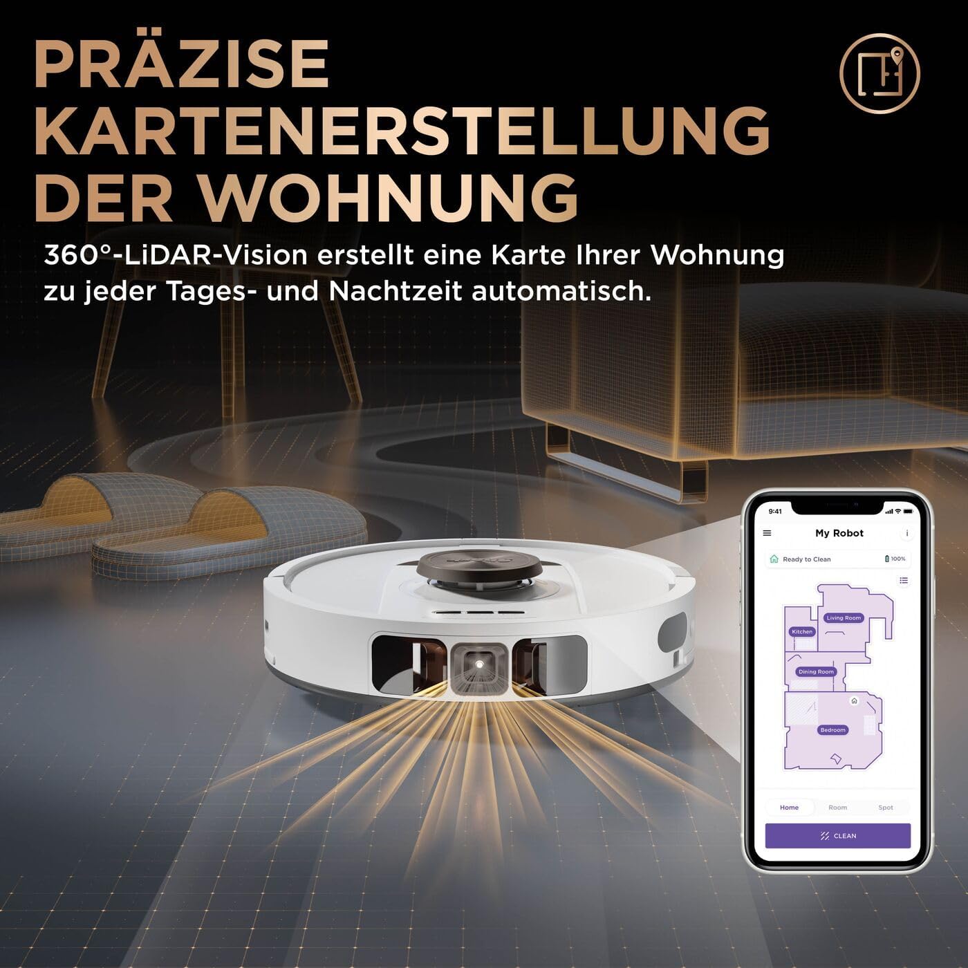Shark PowerDetect 2-in-1 Saugroboter & Wischroboter, NeverTouch Pro 60-Tage-Selbstentleerung, selbständiges Nachfüllen & Reinigen, 3D-/ LiDAR-Navigation, NeverStuck, App-Steuerung, Weiß RV2800ZEEUWH