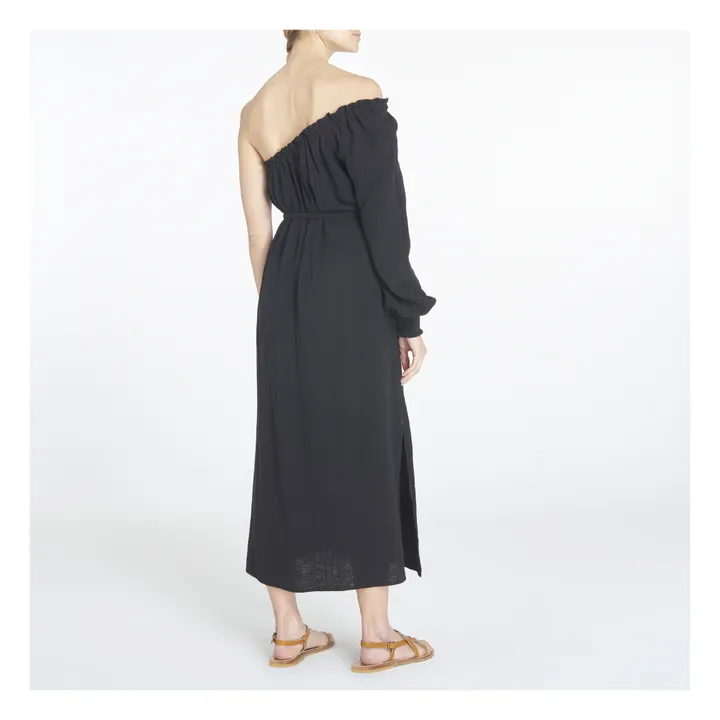 Xirena Robe Aveline Gaze de Coton | Noir