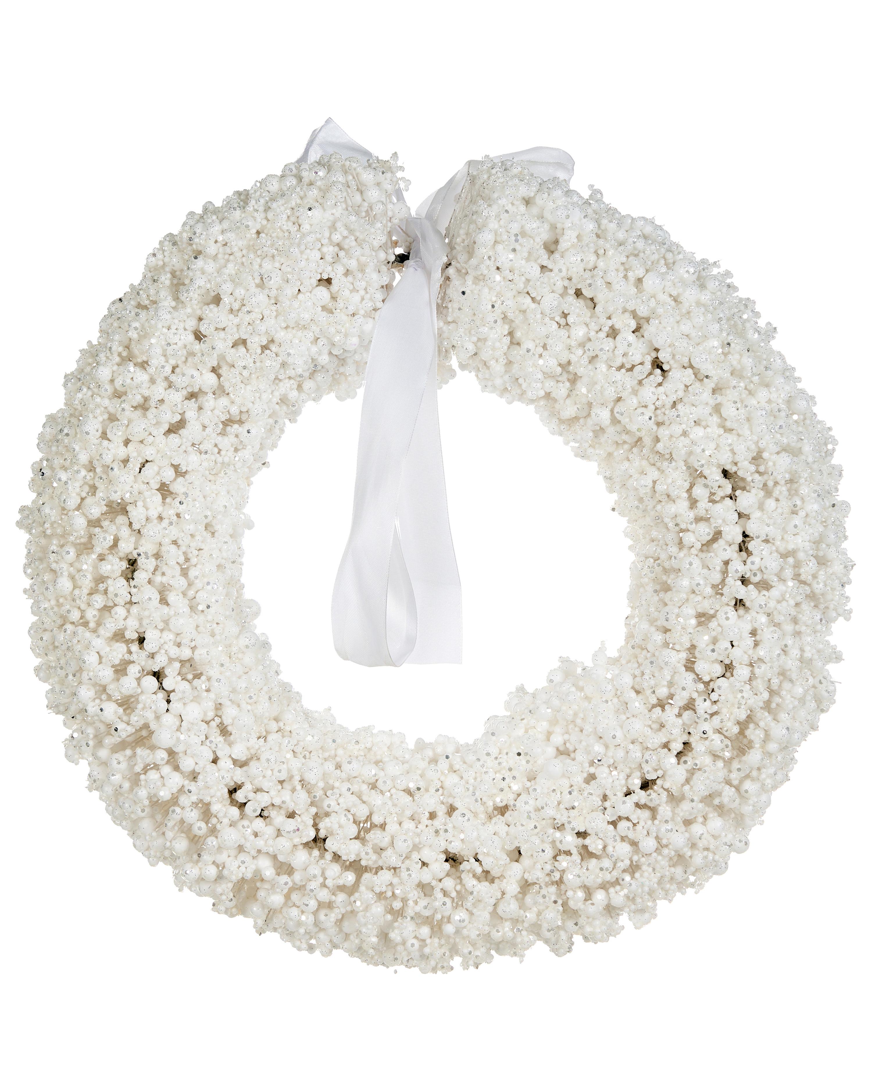 Kerstkrans ARESJON Wit 40 cm