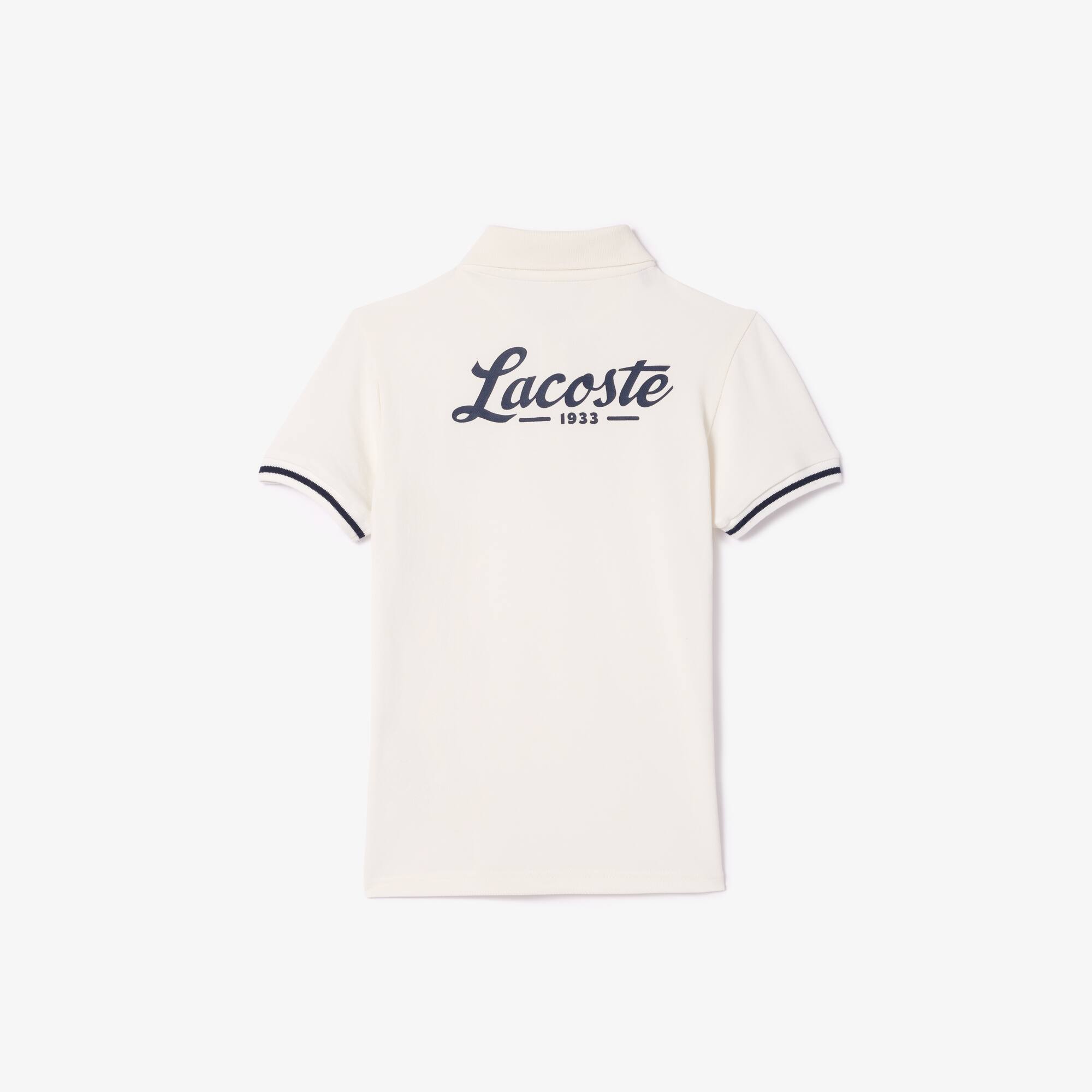 Polo Golf en petit piqué avec marquage au dos Polos - Blanc - Lacoste - Garçon