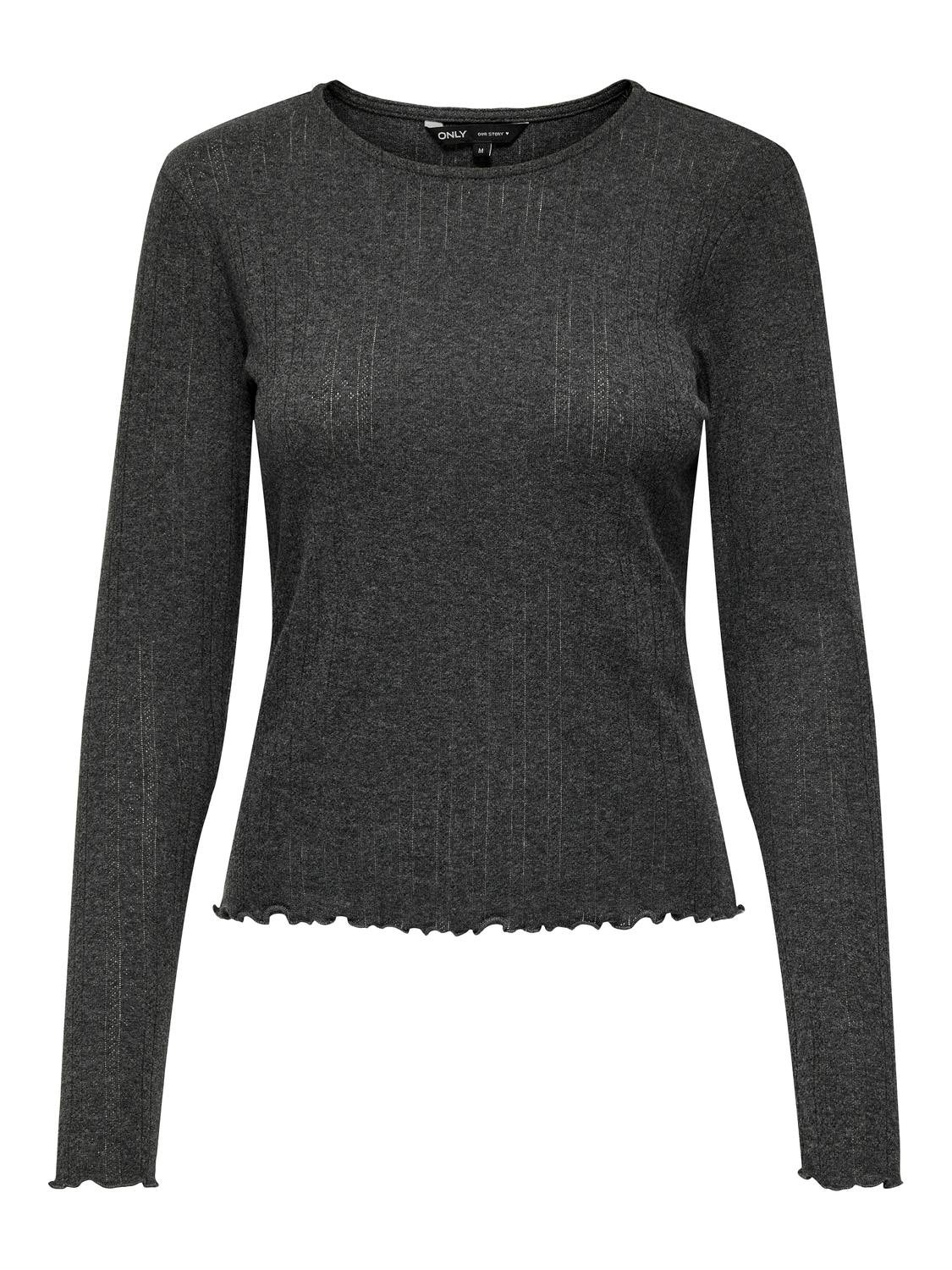 ONLCARLOTTA Top Dark Grey Melange