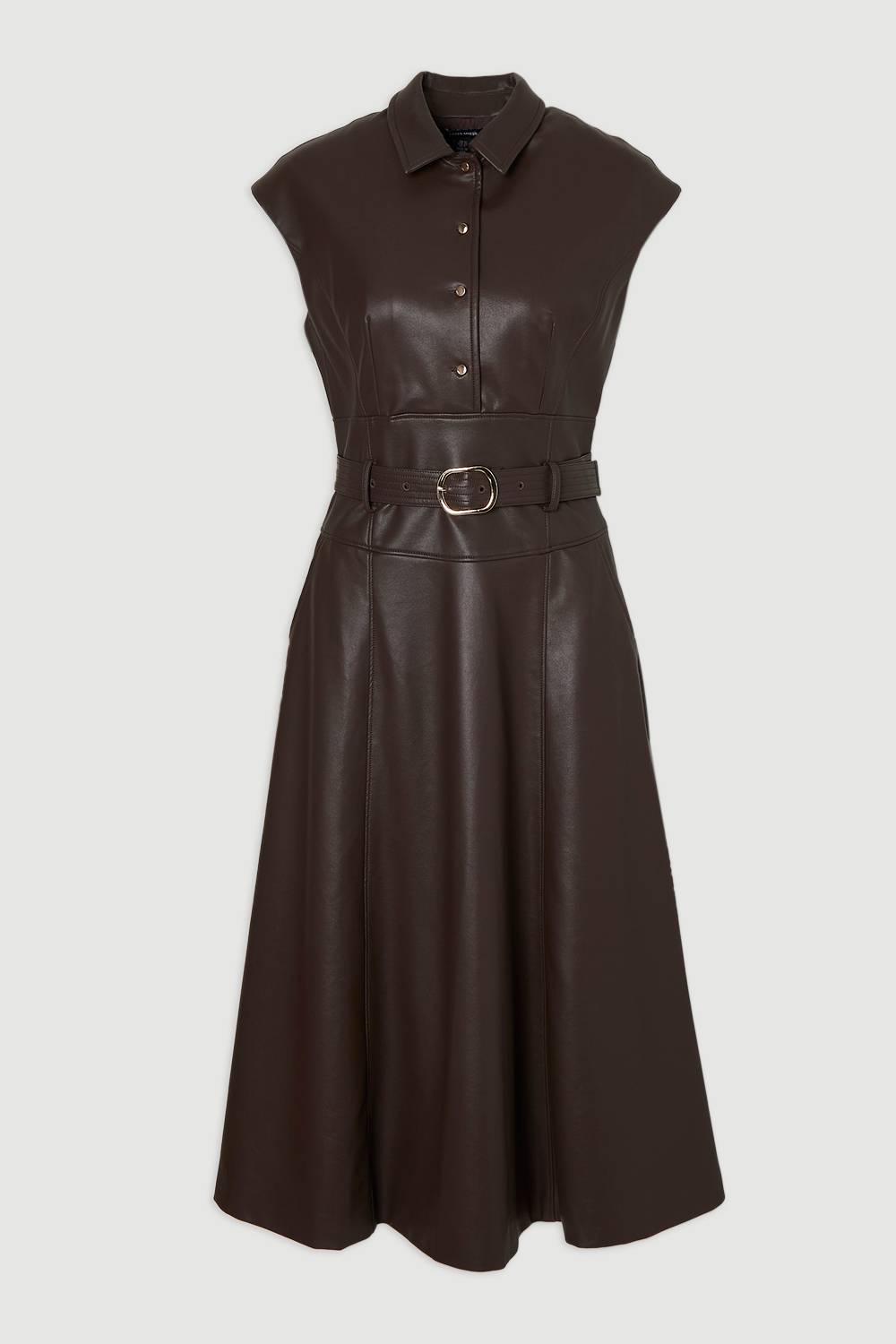 KarenMillen Robe Midi Ceinturée en synthétique