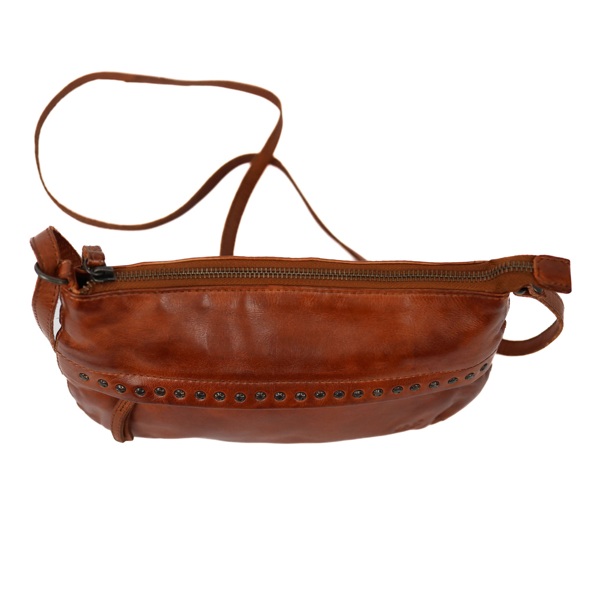Klein schoudertasje 'Gabi' cognac Cognac