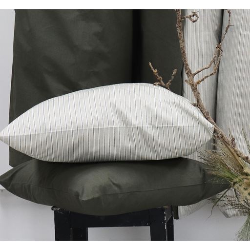 OMHU Percale Sengetøj, Olive, 140x200 cm