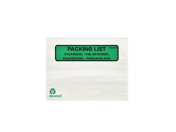 Følgeseddellommer Docustick Green C6 med tryk - (1000 stk.)