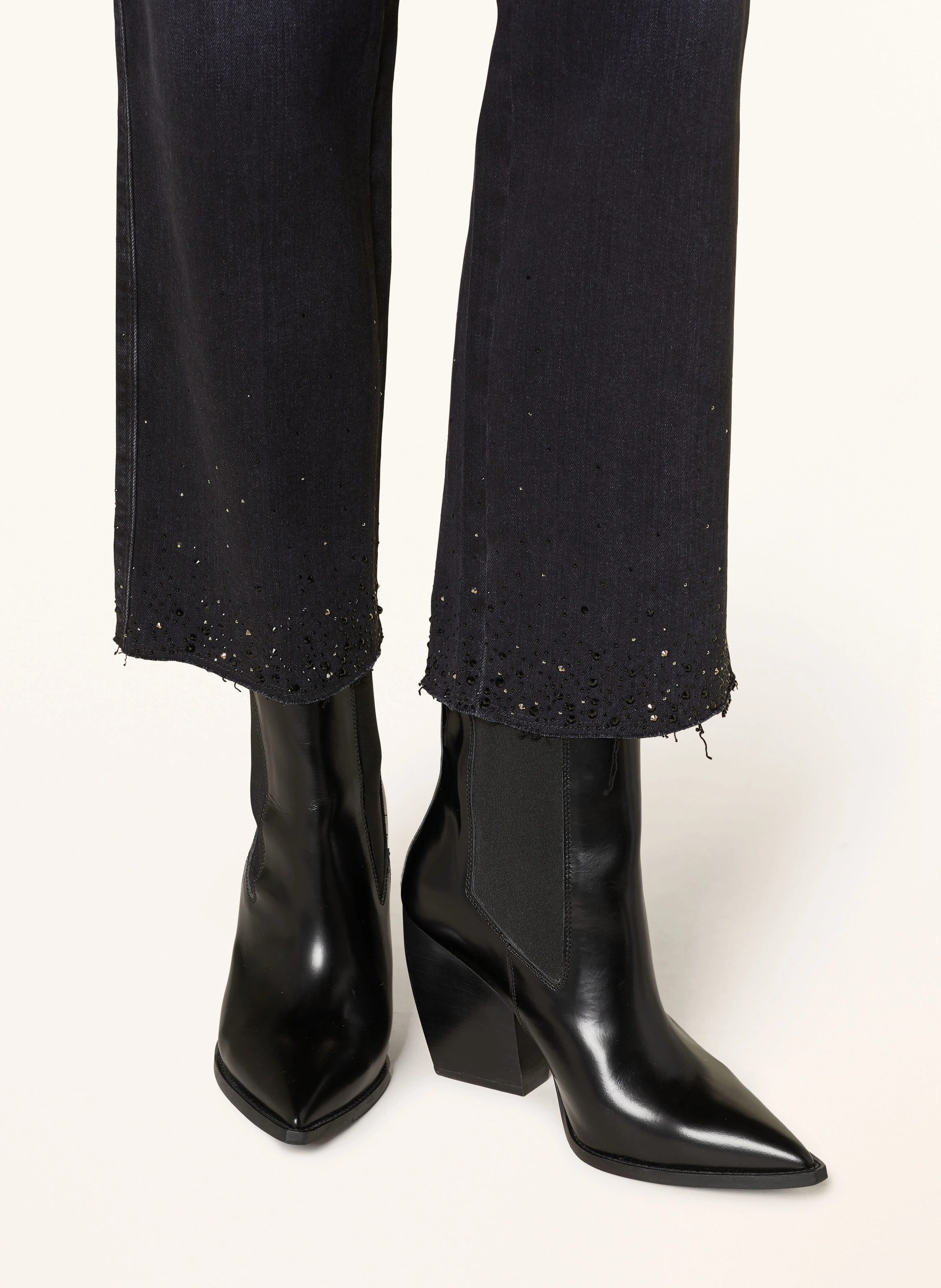 CAMBIO Straight Jeans PARIS mit Schmucksteinen