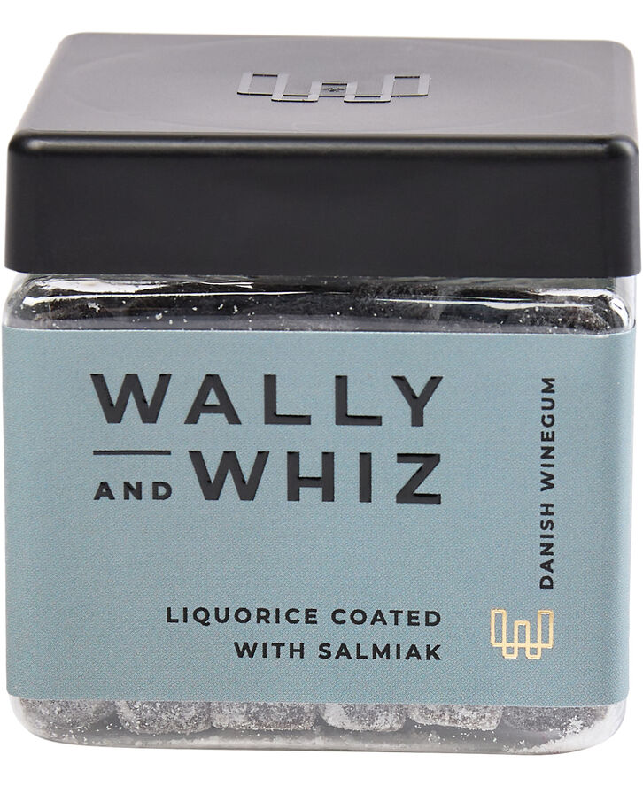 Wally and Whiz Lakrids med Salmiak - small cube 140 gr Sort