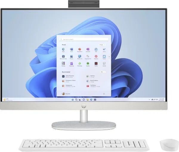 HP 27-cr0001no - Alt-i-én Ryzen 5 7520U / op til 4.3 GHz - RAM 16 GB - SSD 512 GB - NVMe - Radeon 610M - Gigabit Ethernet, Bluetooth 5.3 - Win 11 Home - skærm: LED 27