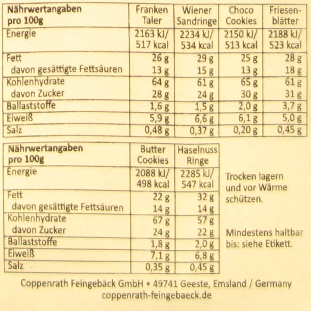 Coppenrath Hausgebäck Gebäck Mischung 6x200g=1200g MHD:1.7.25