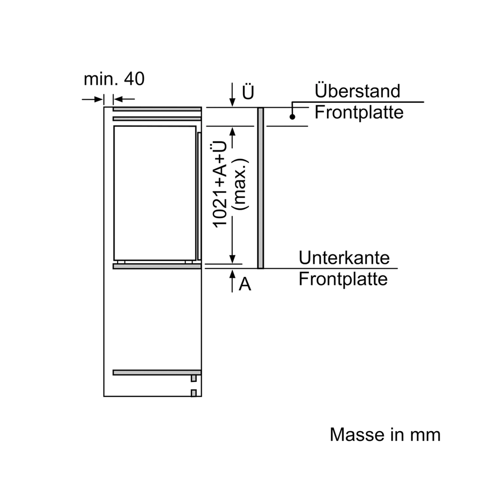 Siemens KI31RADD1 Einbau-Kühlschrank 165 Liter