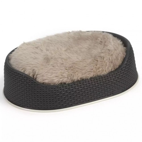 Cesta cinza para cachorro