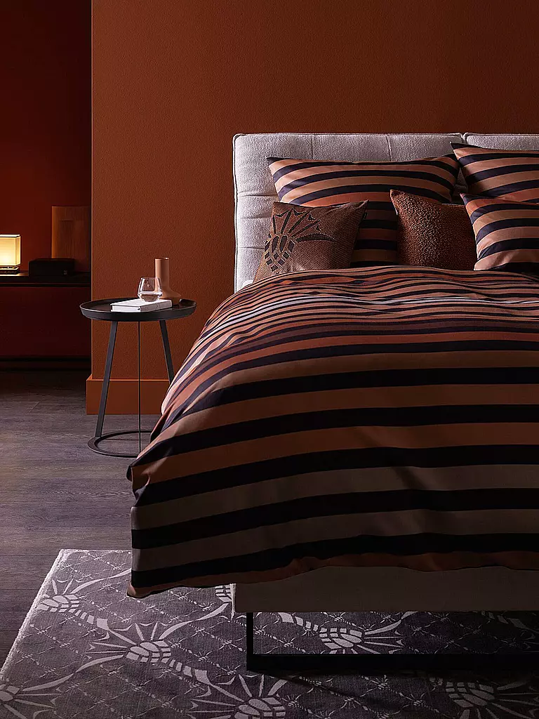 JOOP Satin Bettwäsche TONE 70x90cm/140x220cm Apricot kupfer