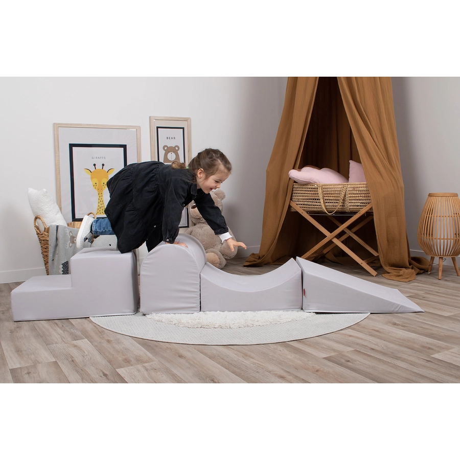 knorr toys® Spielblöcke soft - Grau4tlg.