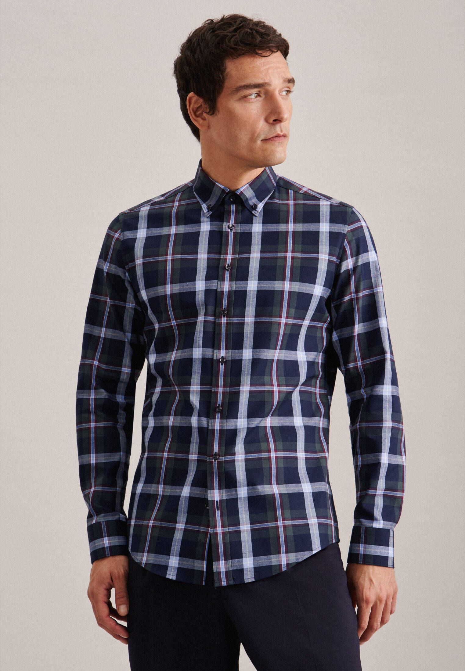 Seidensticker| Herren Flanellhemd X-Slim