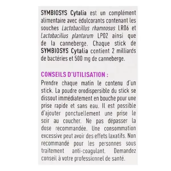 Symbiosys Cytalia Cranberry 30 sachês