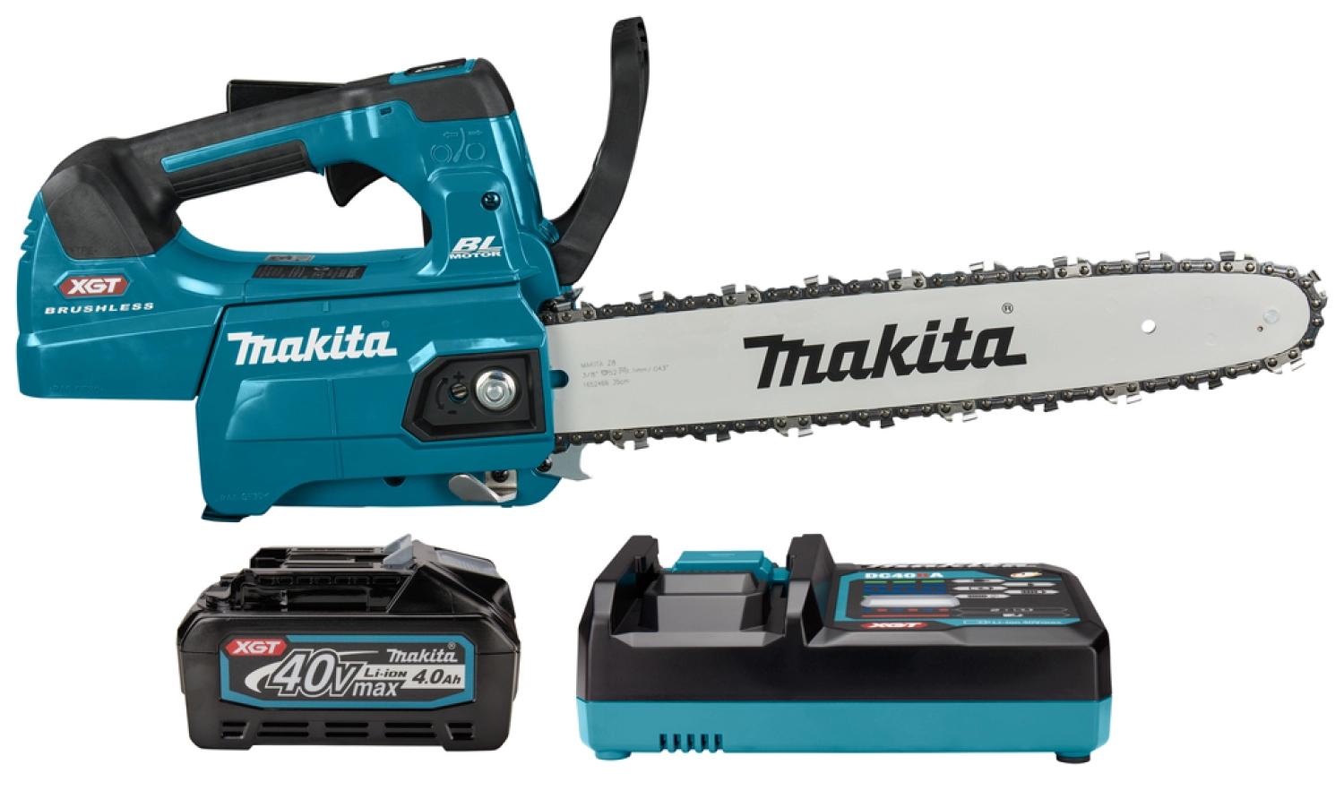 Makita UC004GM101 XGT 40V Max Tophandle kettingzaag set (1x 4,0Ah) - 35 cm - koolborstelloos