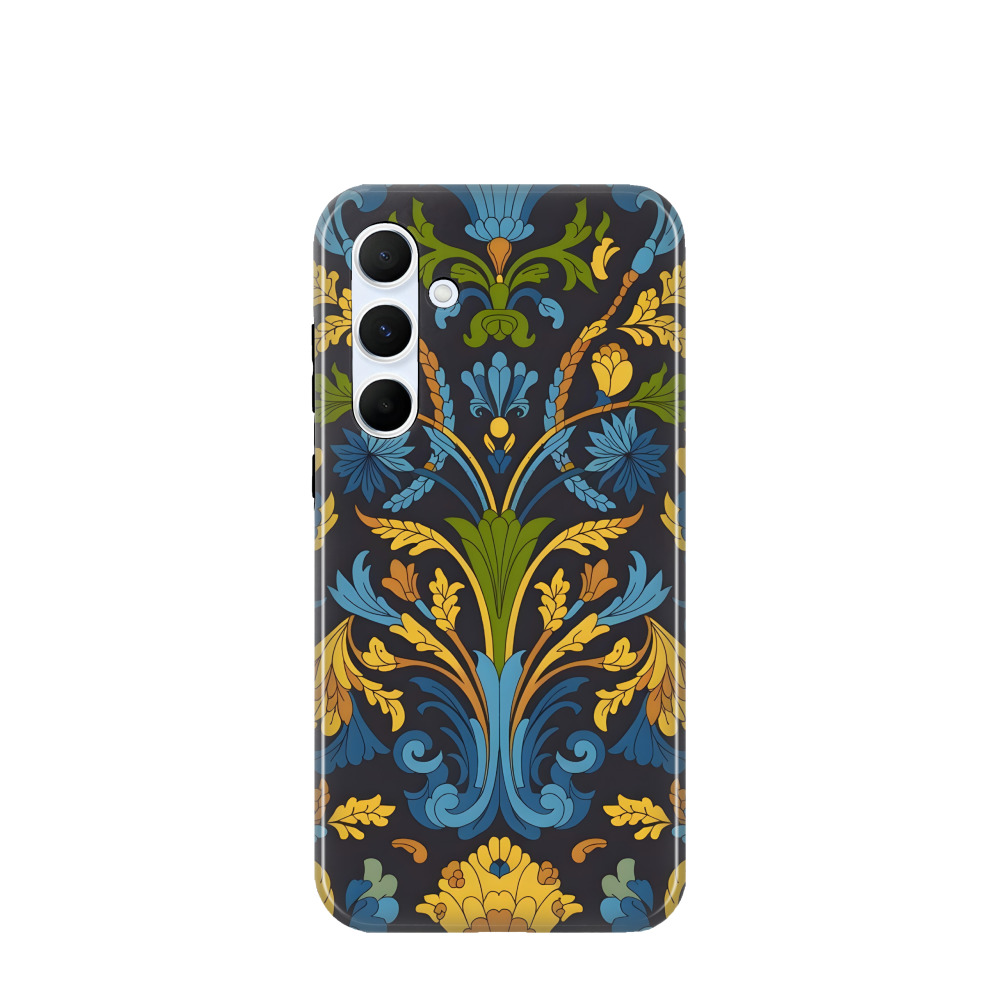 Samsung Galaxy A55 Hybrid (Kunststoff / Gummi) Hülle Majolika Harmonie - Gelb