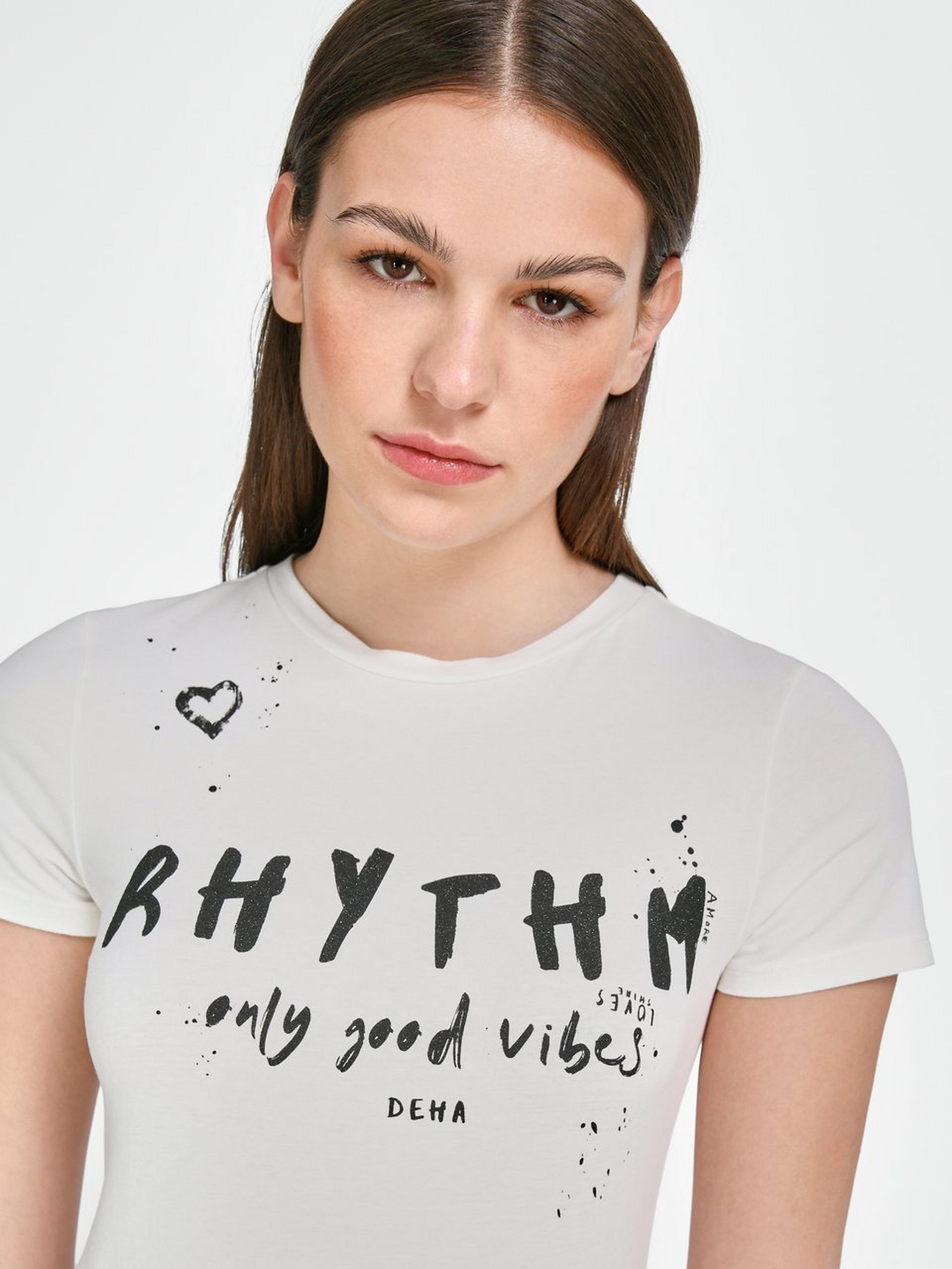 Rundhals-Shirt mit 1/2-Arm