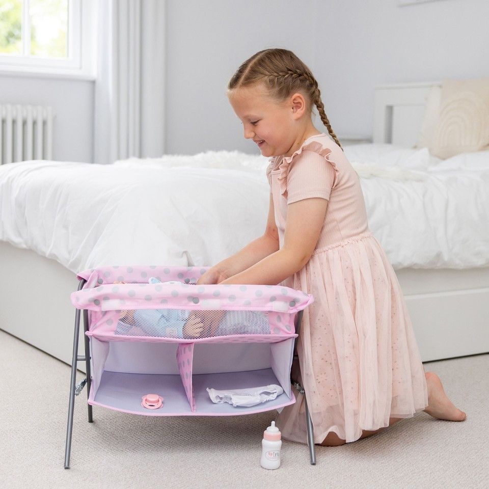 Tiny Treasures - Foldbart puslebord og seng