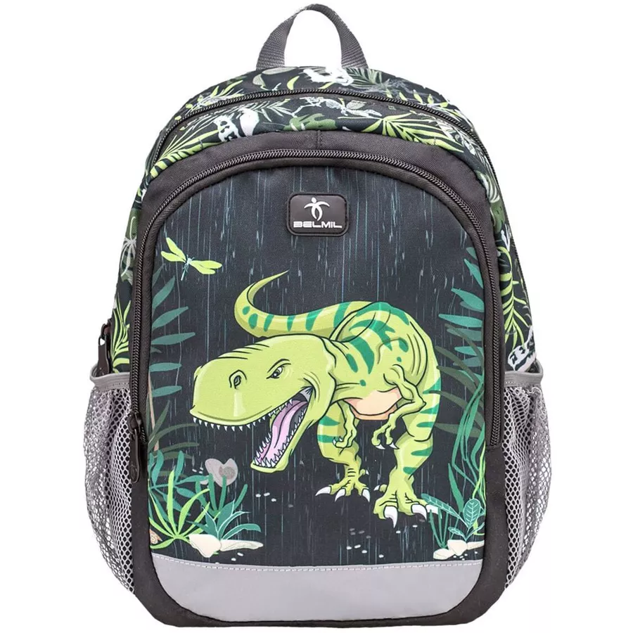 Belmil Kindergartenrucksack Kiddy Plus Kindergartenrucksack für 3-6 Jährige Kinder mit Brustgurt Dinosaurs