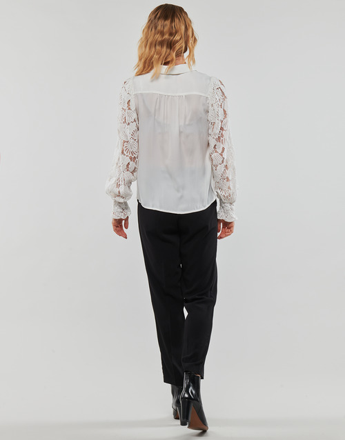 Vero Moda - VMCABENA L/S SHIRT WVN BTQ - Blanc