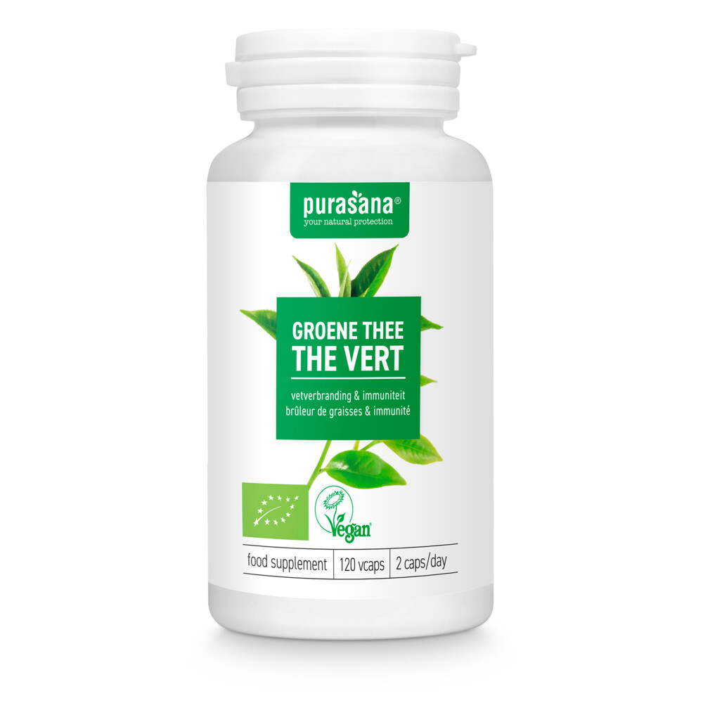 Purasana Single Plants Powders Groene Thee Extract Bio120 capsules