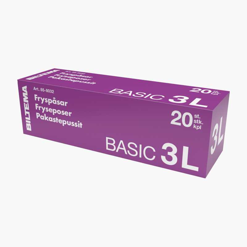 Fryseposer basic, 3 L, 20-pk.