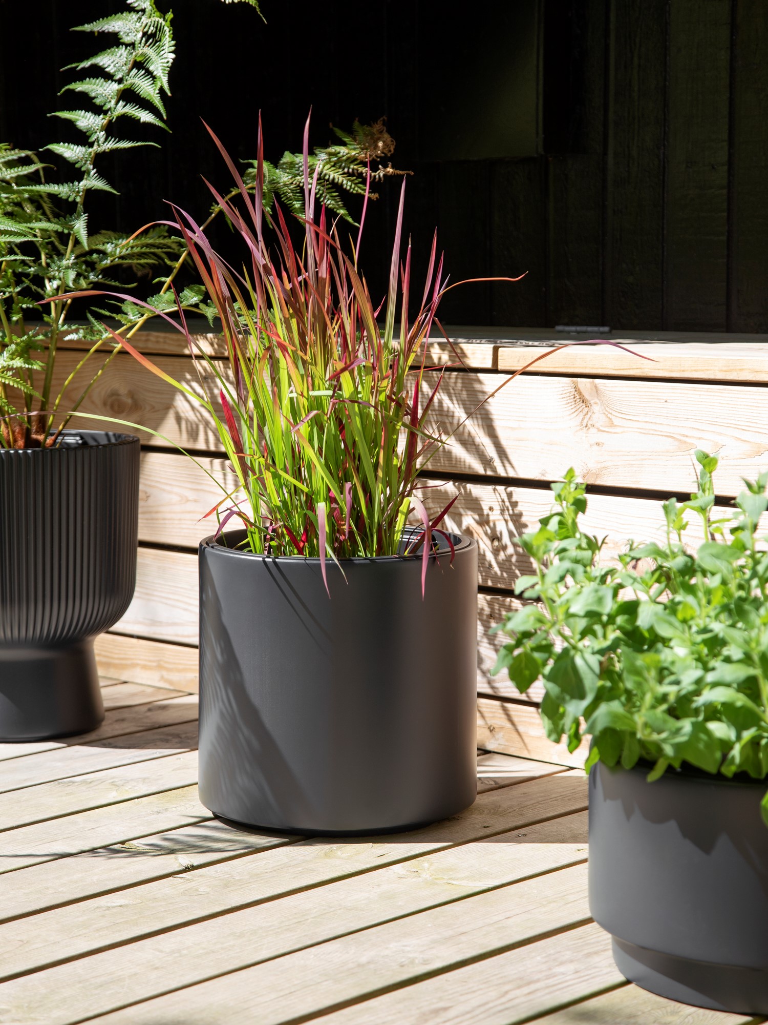Urtepotte Heos Ø29,8 cm | Ø29,8 x 29 cm. 19/10 L. | Anthracite | Prosperplast