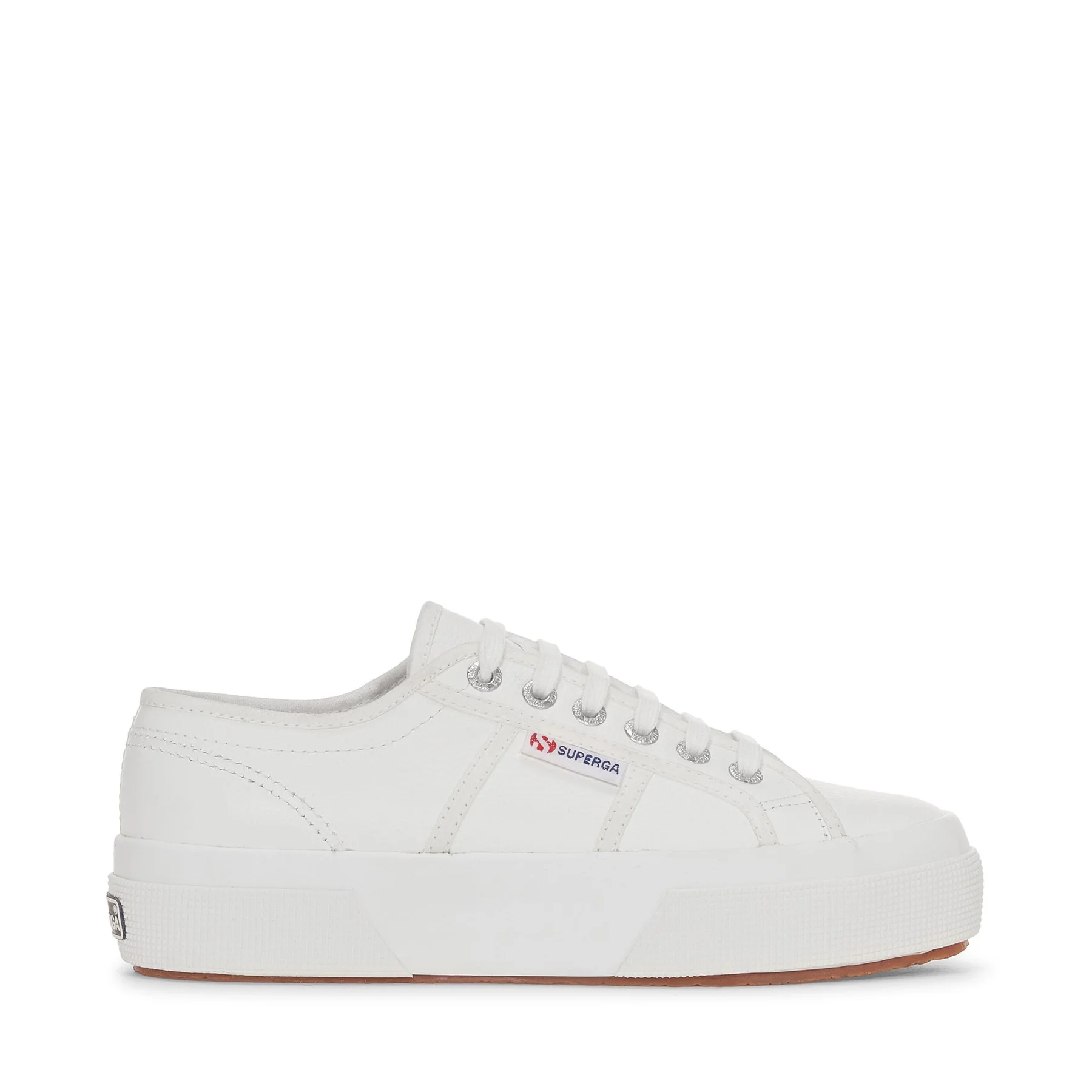 2740 PLATFORM TUMBLED LEATHER-WHITE