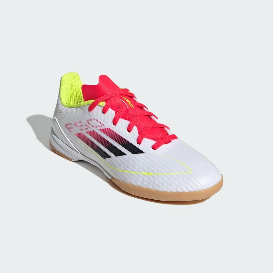 adidas F50 League IN Pure Victory - Blanc/Noir/Jaune Enfant