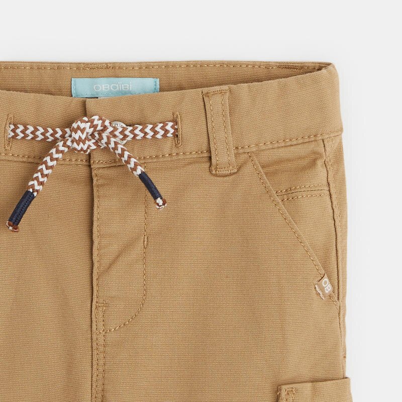 Pantalon battle coton fantaisie beige bébé garçon Beige