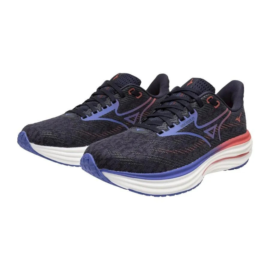 Mizuno Women's Wave Rider 29 Odyssey Gray/Iris Bloom/Calypso Coral